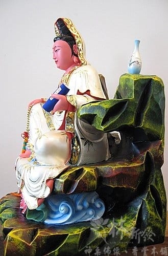 神像-一尺三彩繪-澎湖紫竹岩觀音