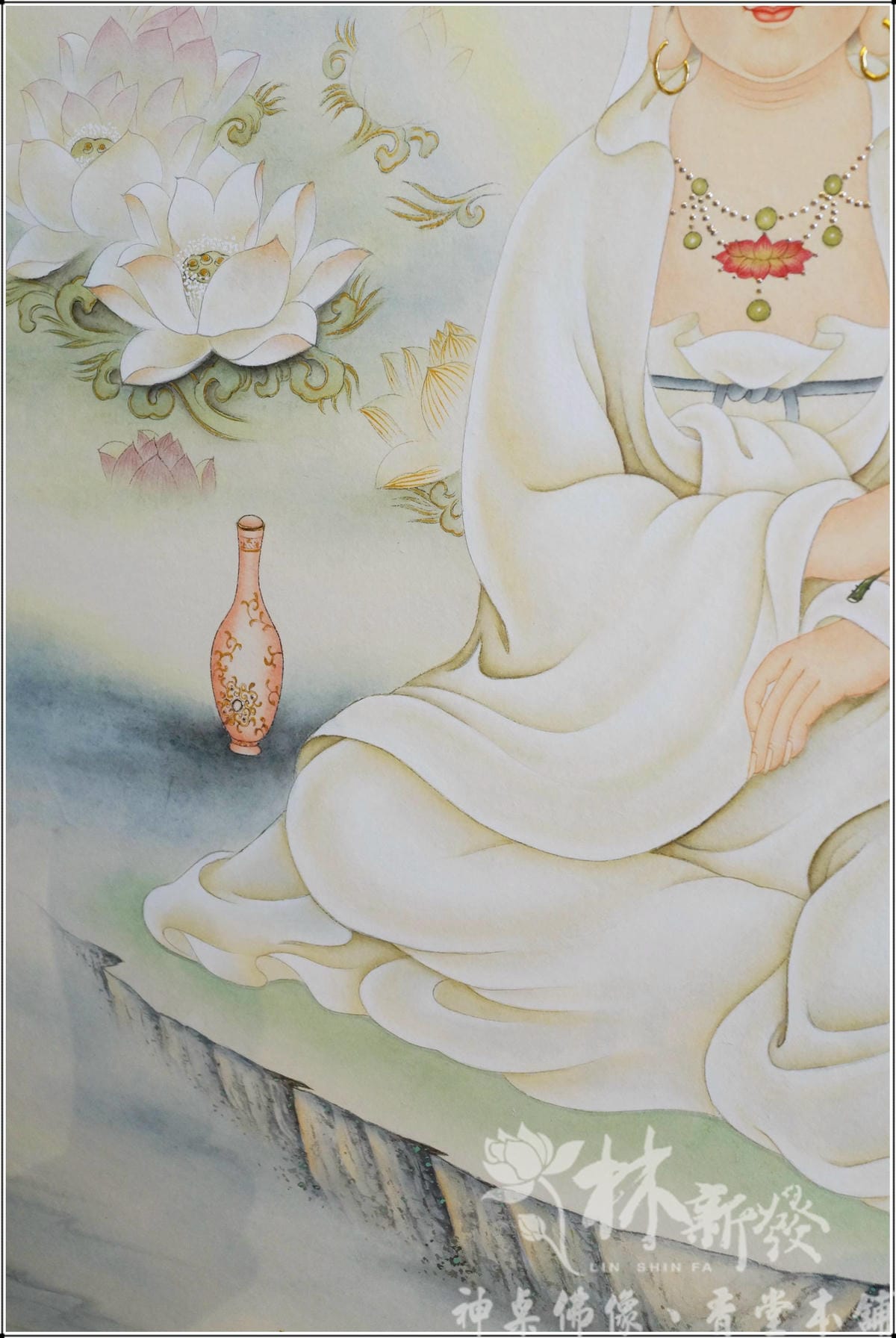 五尺八-中肚蓮花-烏心石拉米神桌-008