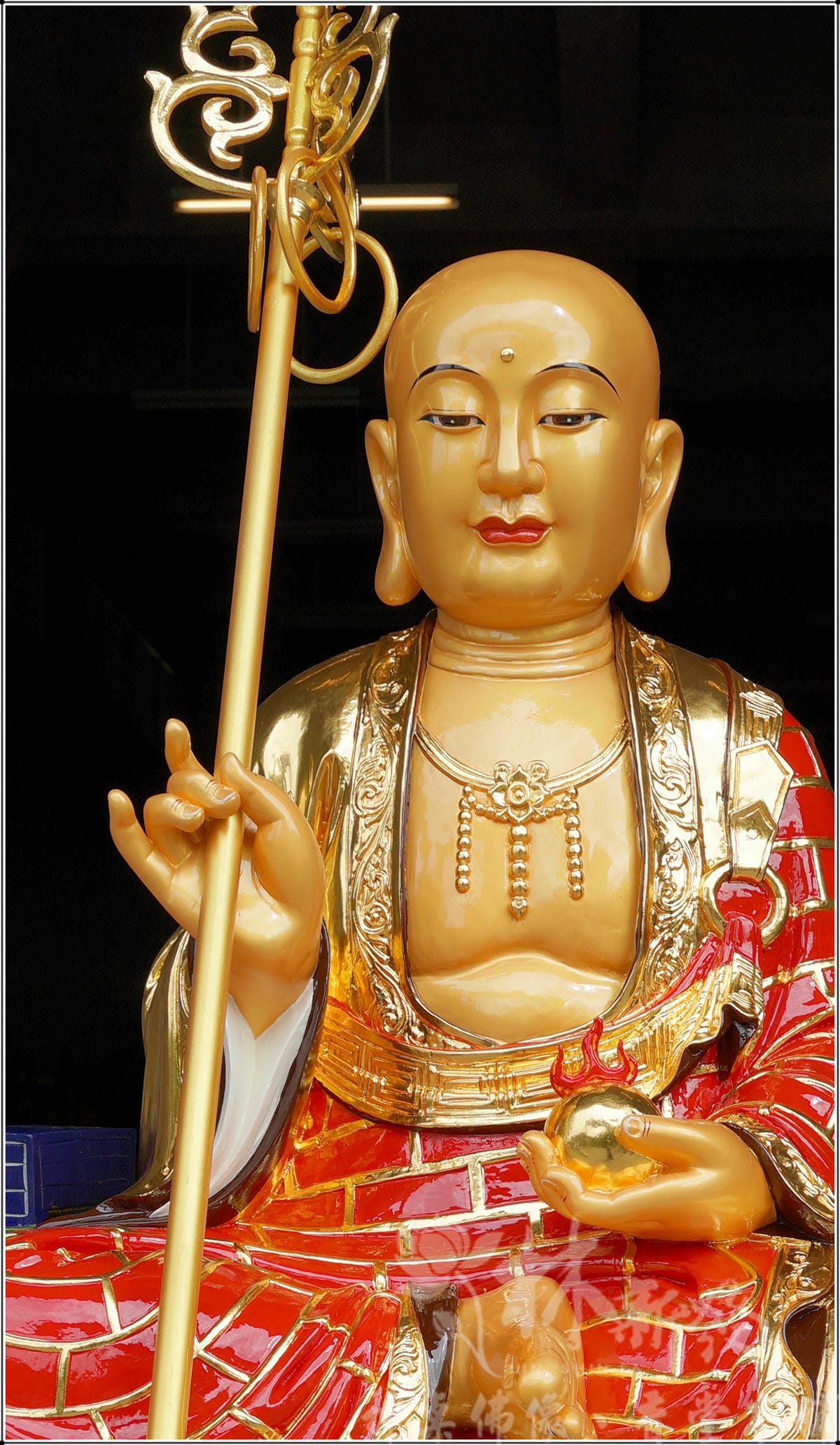 新發神藝-地藏王(山岩水景蓮花體．尺六．四尺二)