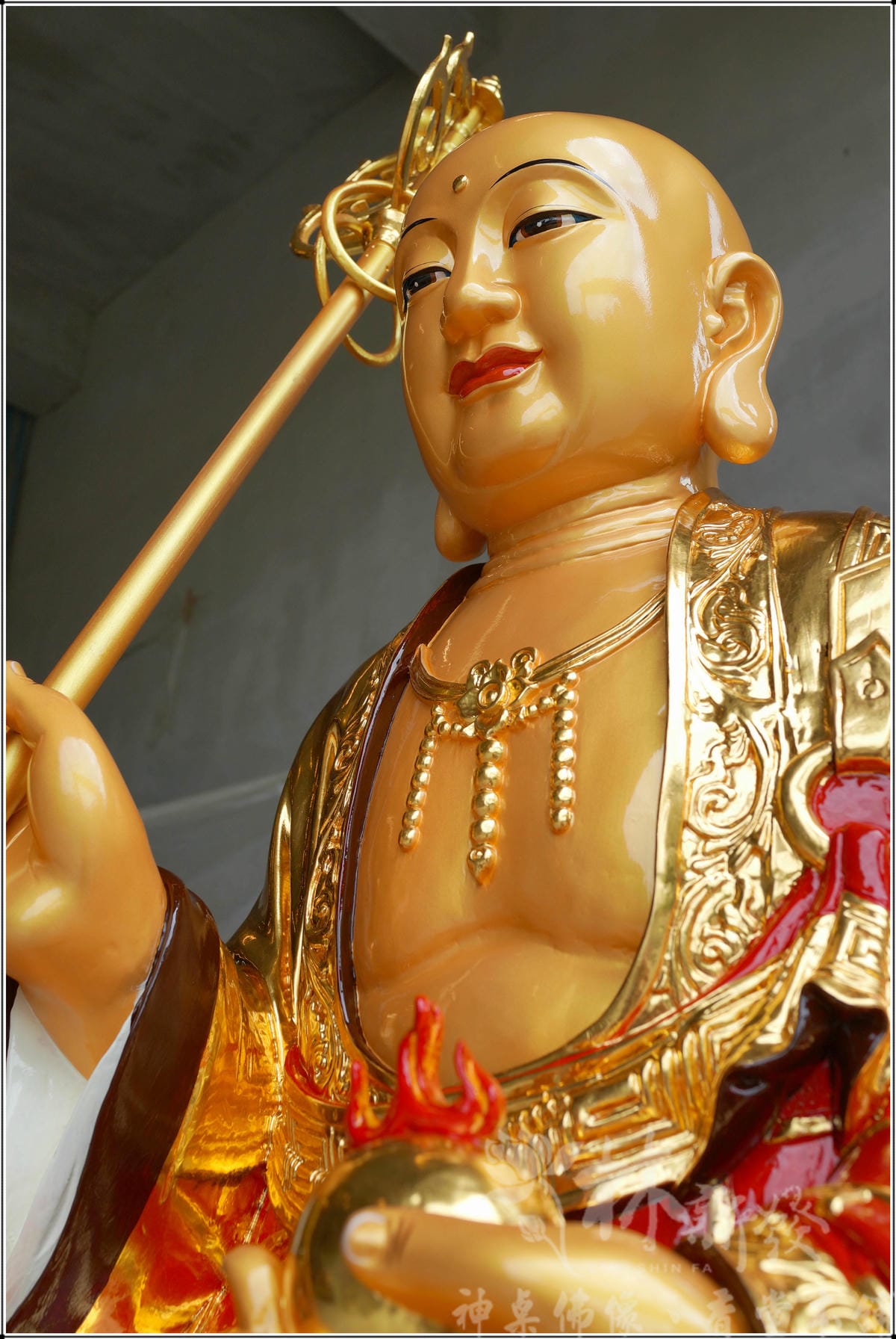 新發神藝-地藏王(山岩水景蓮花體．尺六．四尺二)