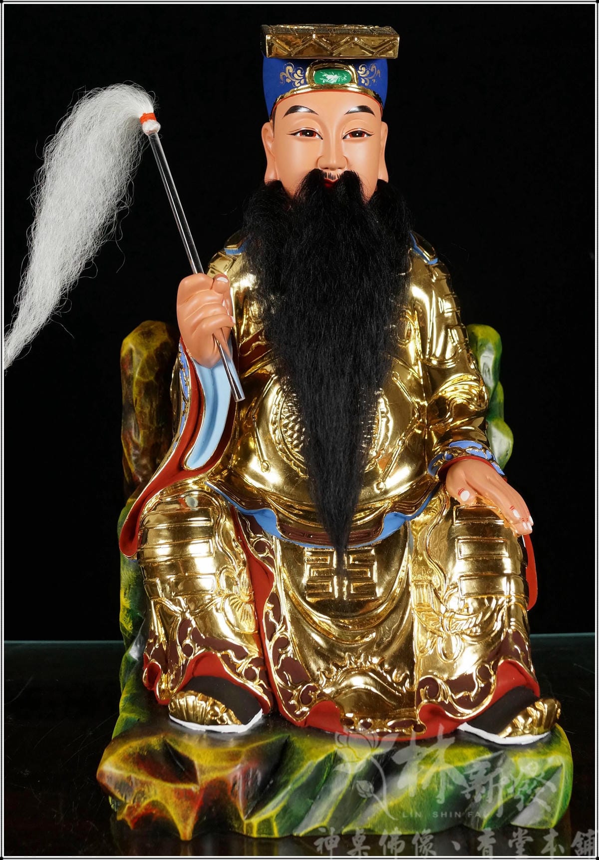 新發神藝-呂仙祖/孚佑帝君/呂洞賓(金身藍袍.全手蔥八卦袍完 新發神藝-呂仙祖/孚佑帝君/呂洞賓(金身藍袍.全手蔥八卦袍完