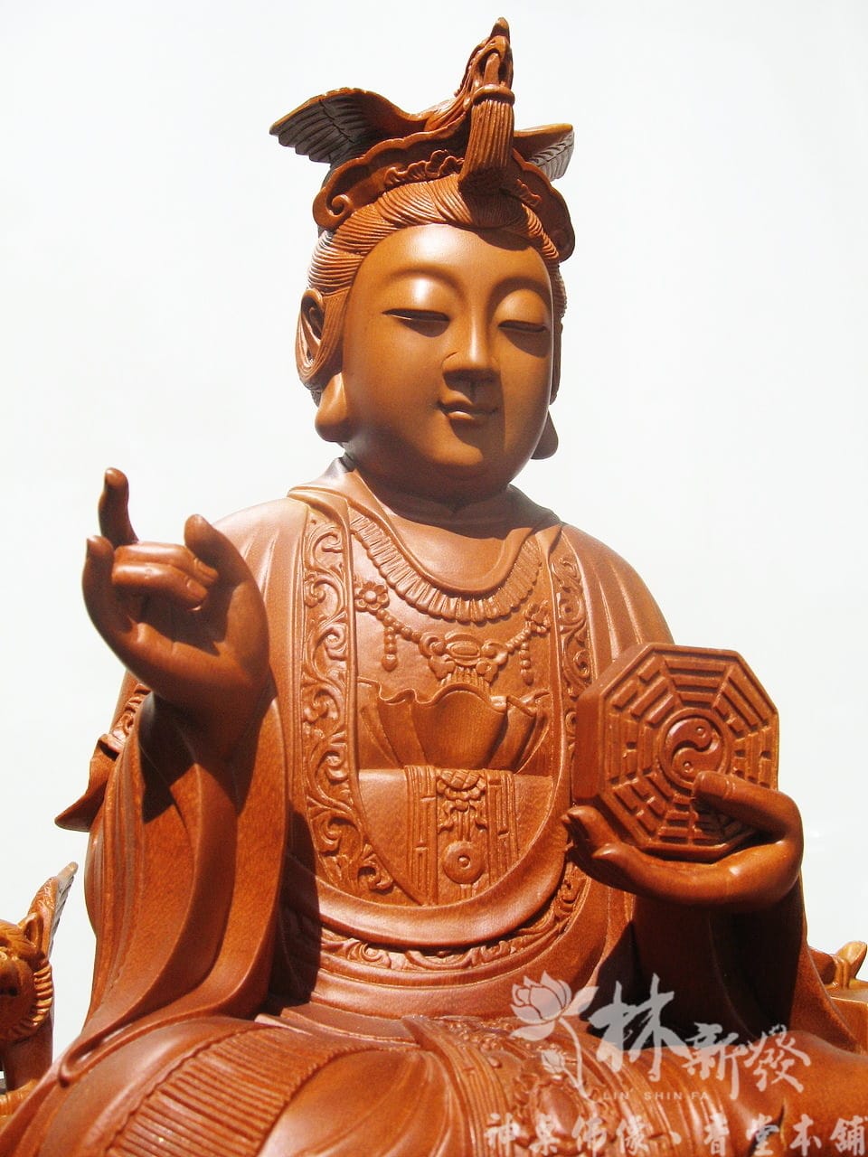新發神藝-地母娘娘(自在體．橘袍/原色/金身創作)