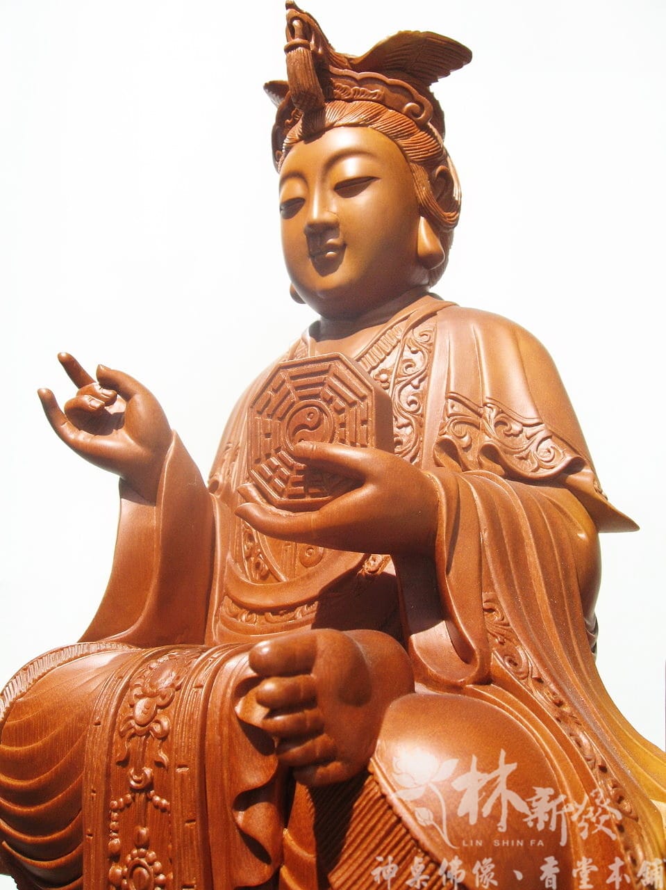新發神藝-地母娘娘(自在體．橘袍/原色/金身創作)