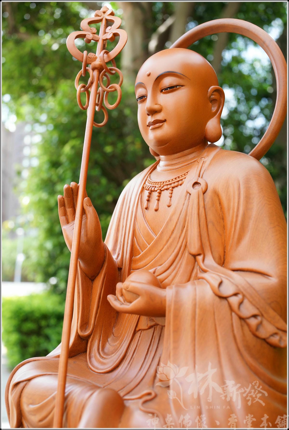 新發神藝-自在地藏王菩薩(山岩水景蓮花/尺三．尺六)