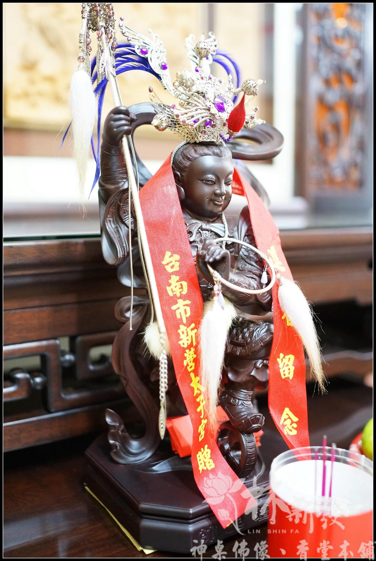 林新發神像藝術創作-黑檀太子