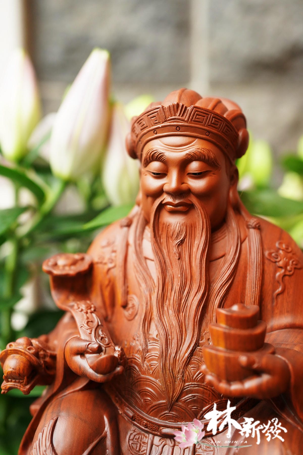 新發神藝-福德正神(得福氣.得財氣/八吋八綠檀木) 新發神藝-福德正神(得福氣.得財氣/八吋八綠檀木)