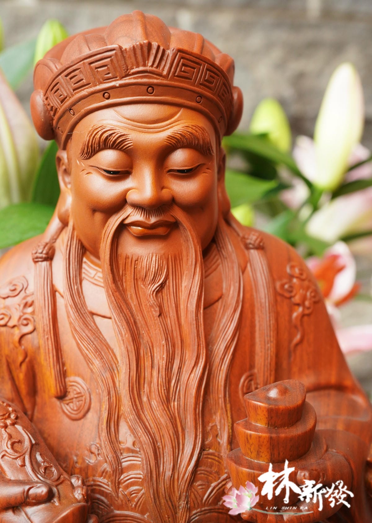 新發神藝-福德正神(得福氣.得財氣/八吋八綠檀木) 新發神藝-福德正神(得福氣.得財氣/八吋八綠檀木)
