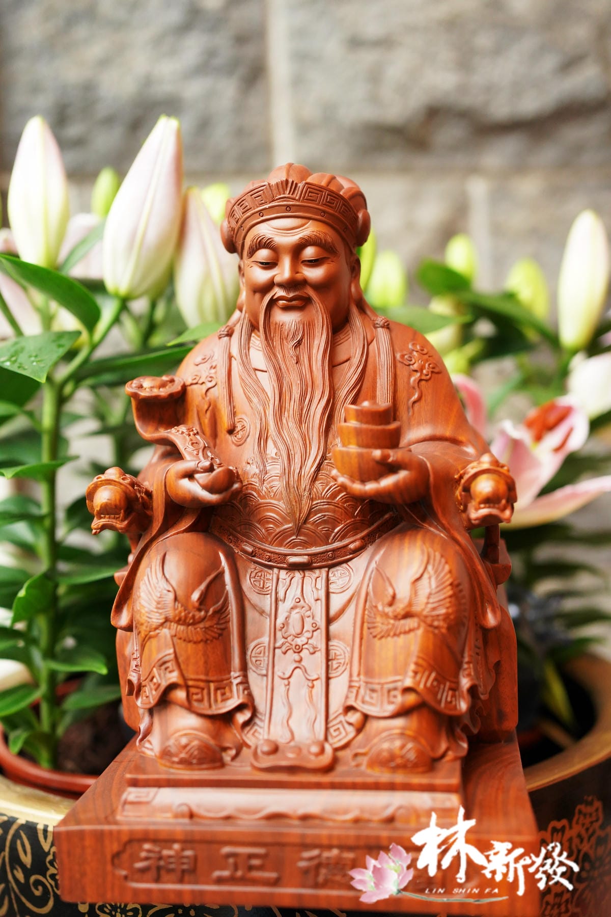 新發神藝-福德正神(得福氣.得財氣/八吋八綠檀木) 新發神藝-福德正神(得福氣.得財氣/八吋八綠檀木)