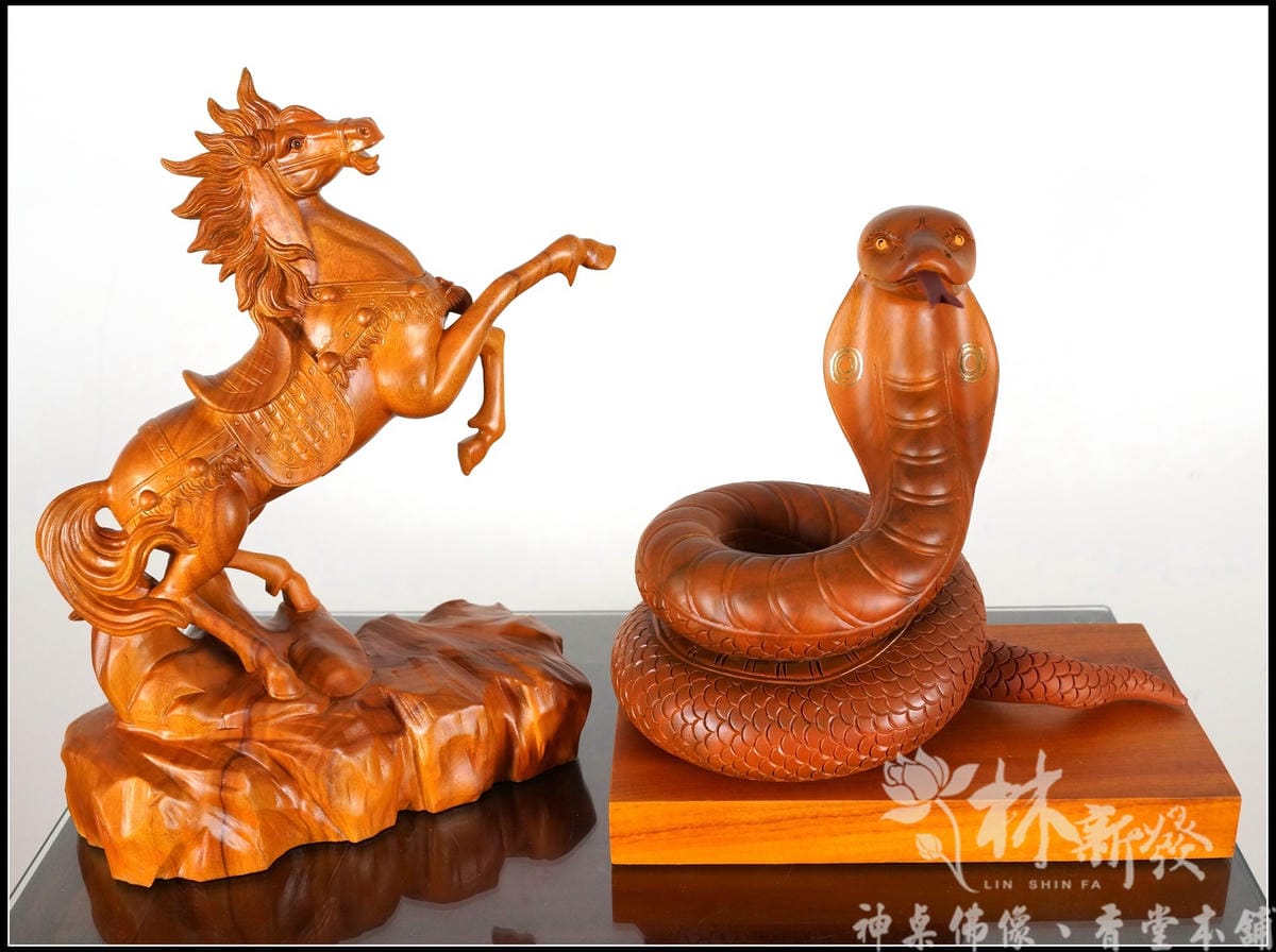 藝術創作-神馬、神蛇蛇王（尺三、二尺二藝術作品）