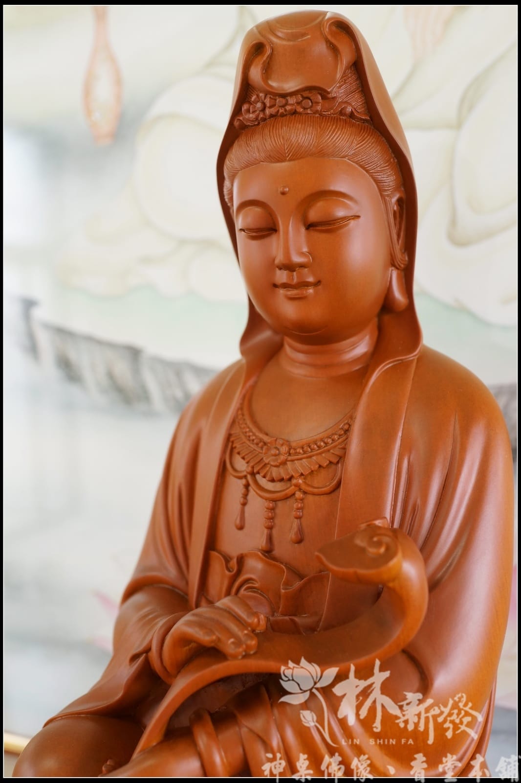 新發神藝-如意全蓮觀自在（原色．描金）