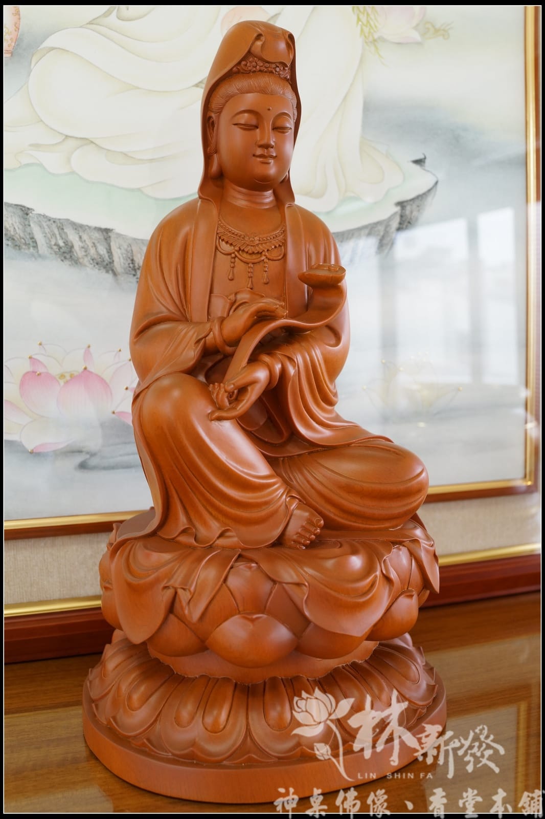 新發神藝-如意全蓮觀自在（原色．描金）