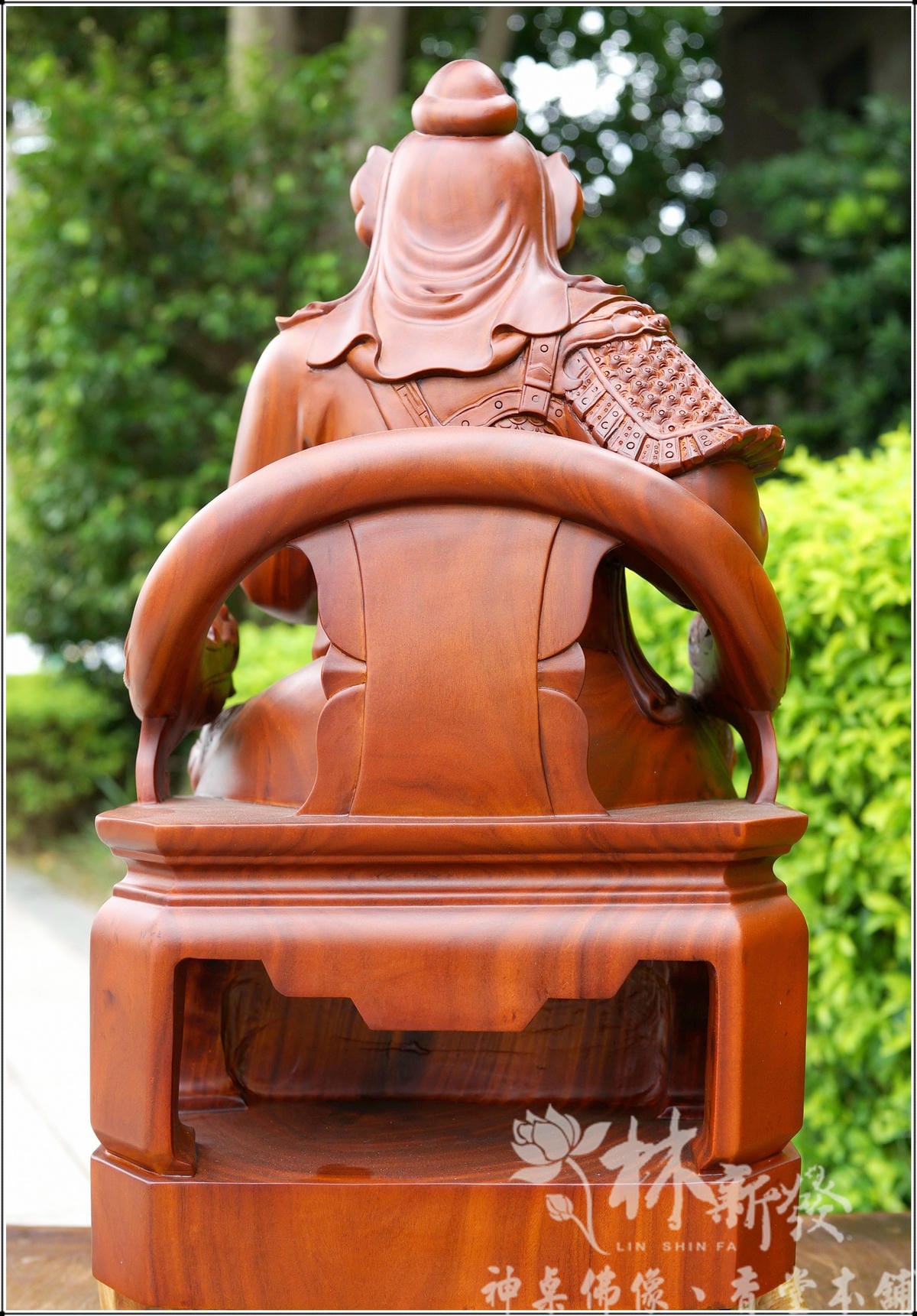 新發神藝-關聖帝君(生意人的財神/恩主公．美洲綠檀木作品)