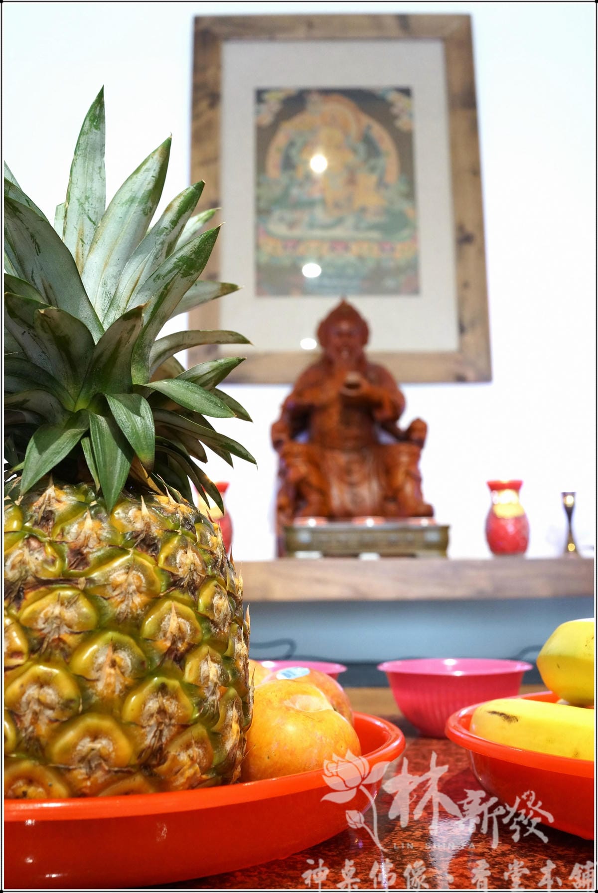 新發神藝-關聖帝君(生意人的財神/恩主公．美洲綠檀木作品)