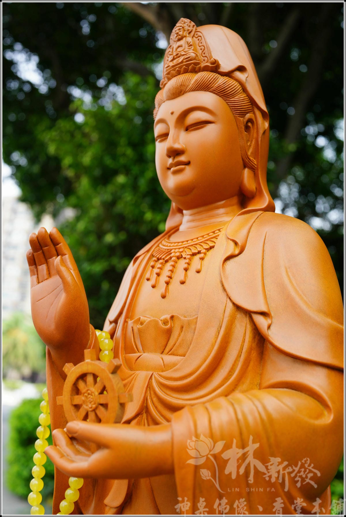 新發神藝-普陀山．南海觀音立像(法輪常轉)