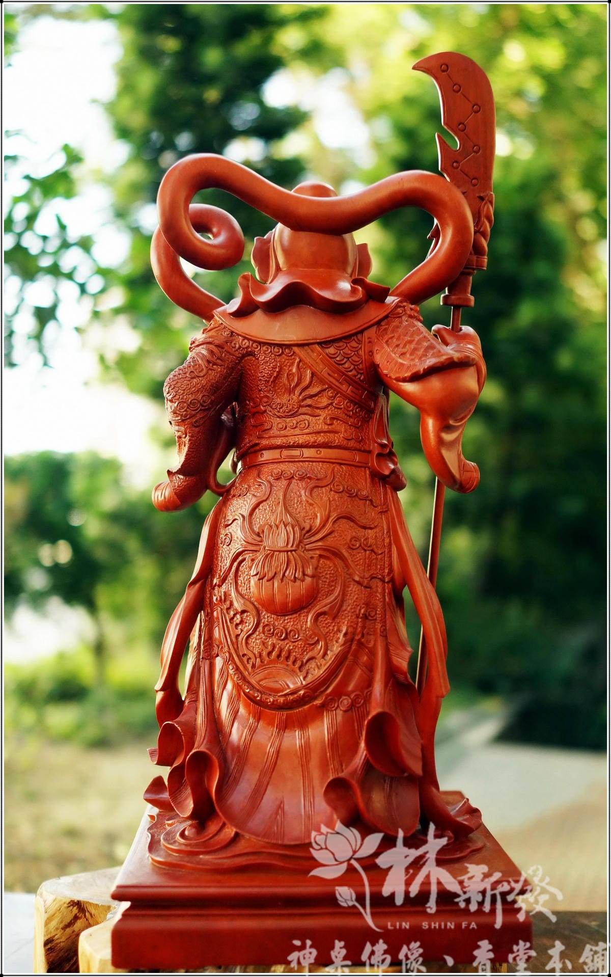 新發神藝-武聖關公(尺六紅檀.尺六梢楠藝術體)