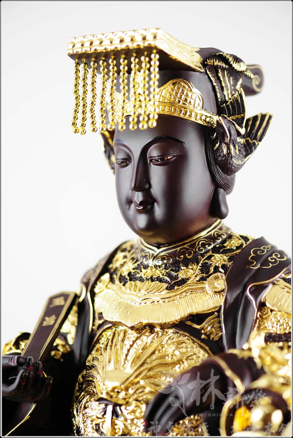 新發神藝-天上聖母(黑檀木原色店庫．描金客訂)