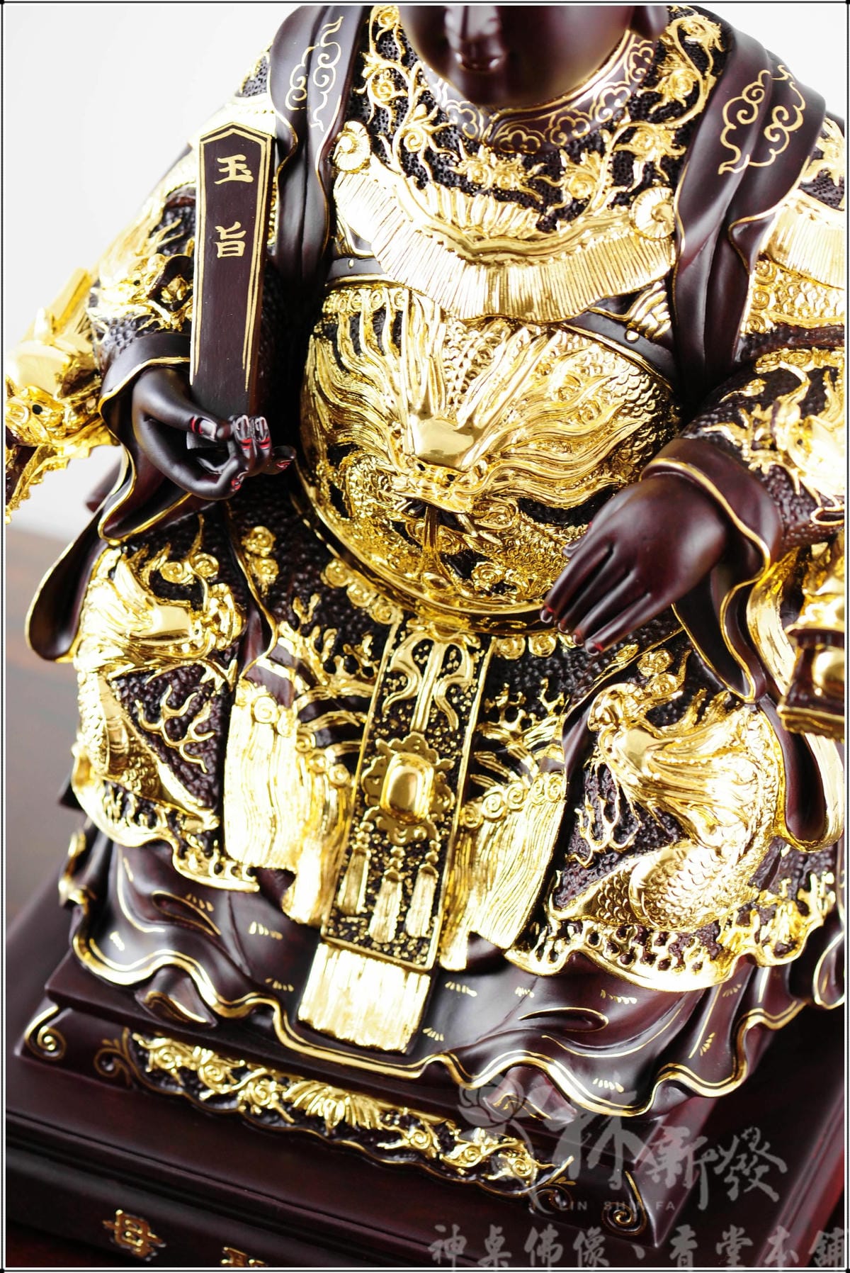 新發神藝-天上聖母(黑檀木原色店庫．描金客訂)