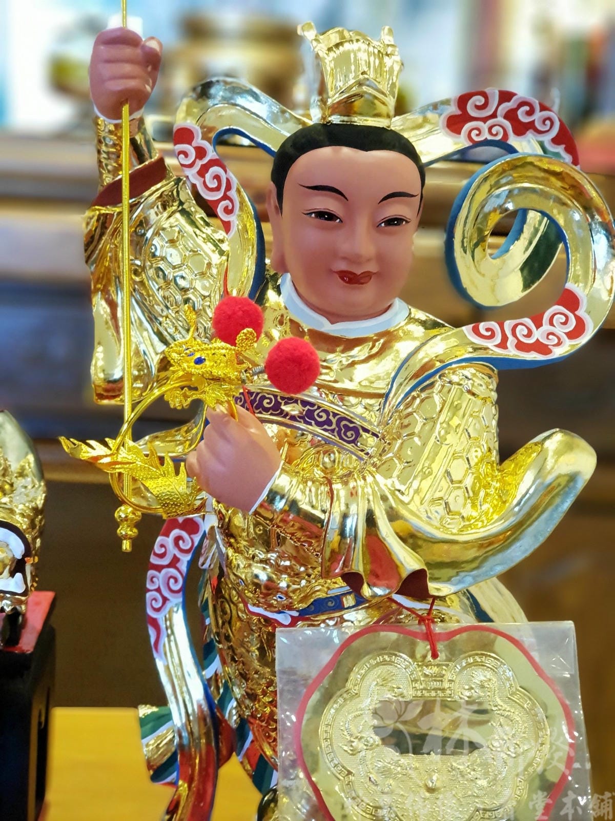 神桌佛櫥作品-檜木．黃金檀佛櫥(觀音雕刻/水墨觀自在/手繪眾
