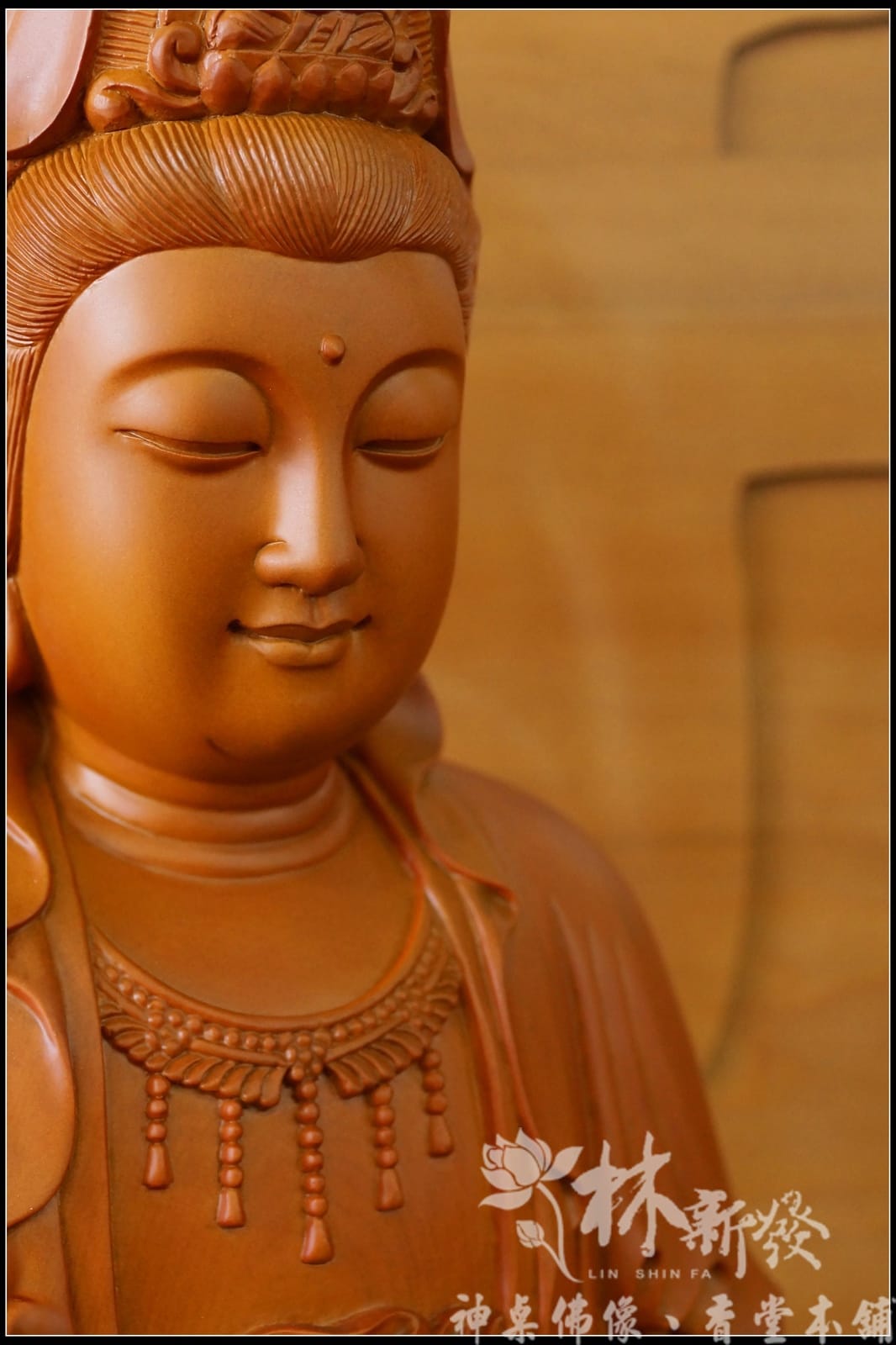 新發神藝-佛法泓光全蓮觀音(原色．按金身．外加五佛冠)