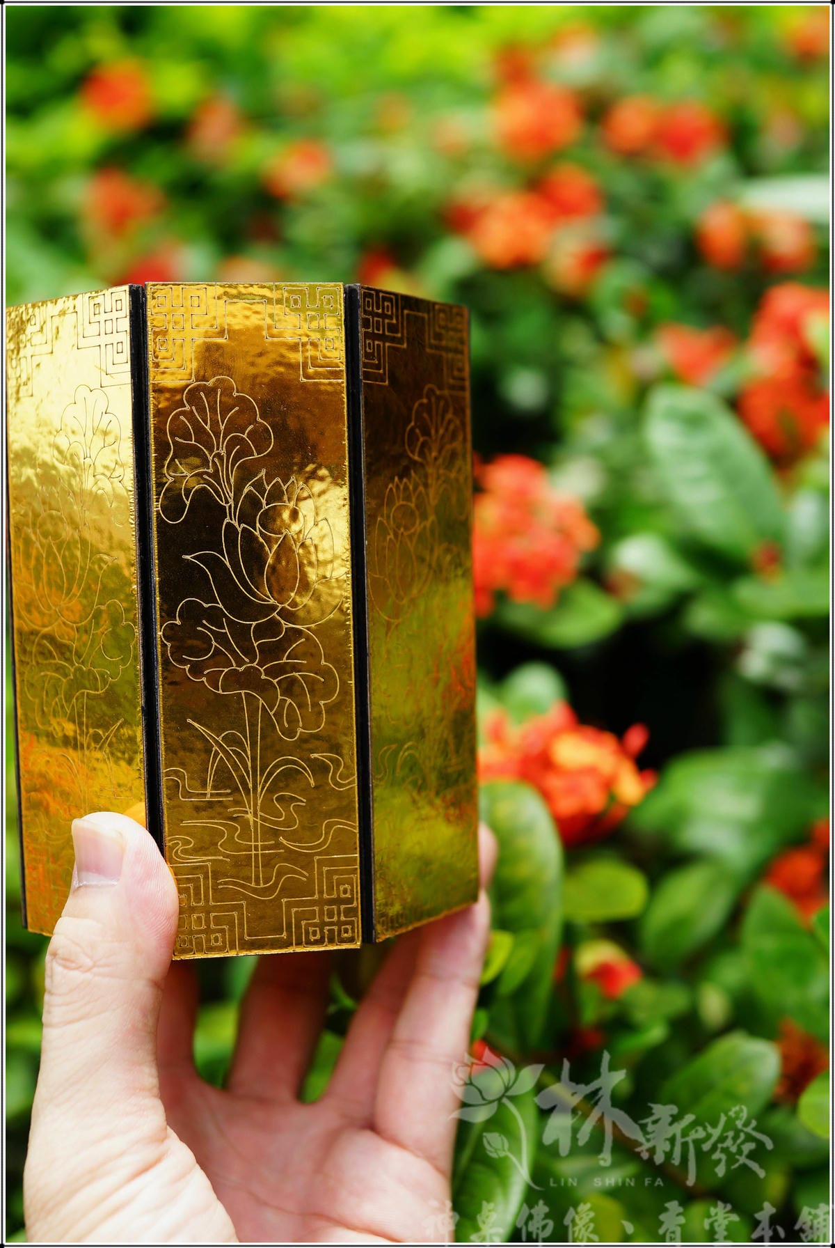 手工旗座/兵器架-神威顯赫款．八卦款．雙龍拱護．雙鳳牡丹．九