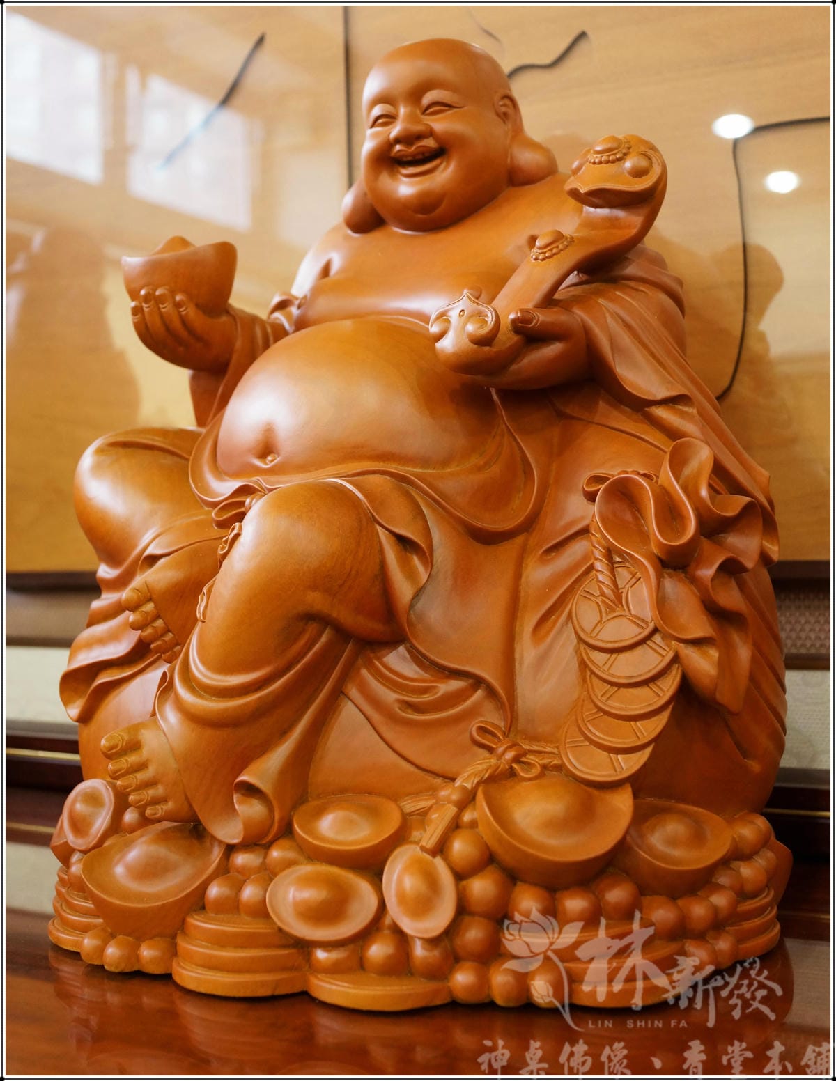 新發神藝-錢多多彌勒(尺三/尺六/二尺二作品)