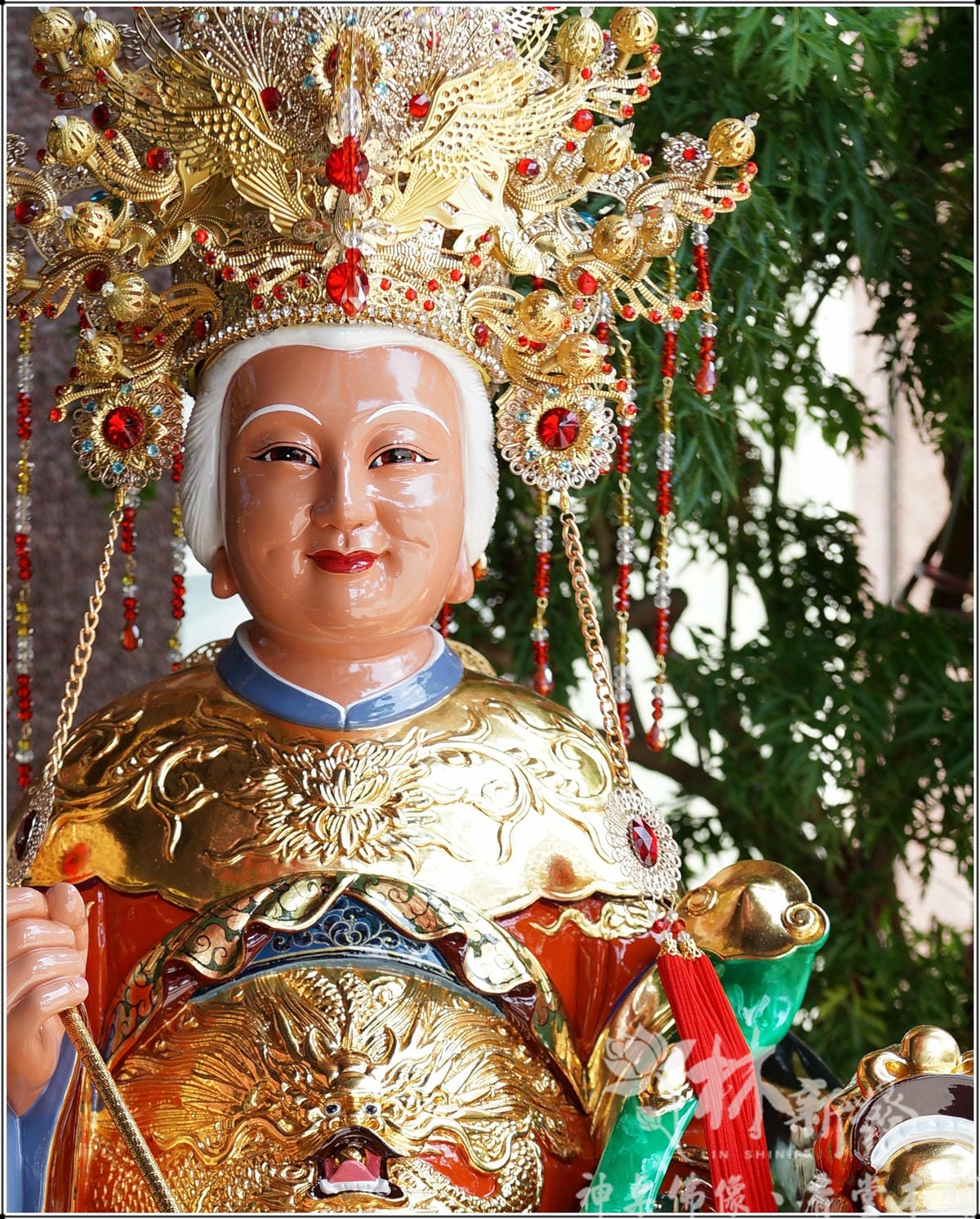 新發神藝-龍拐仙桃體．驪山母娘(橘袍金龍)