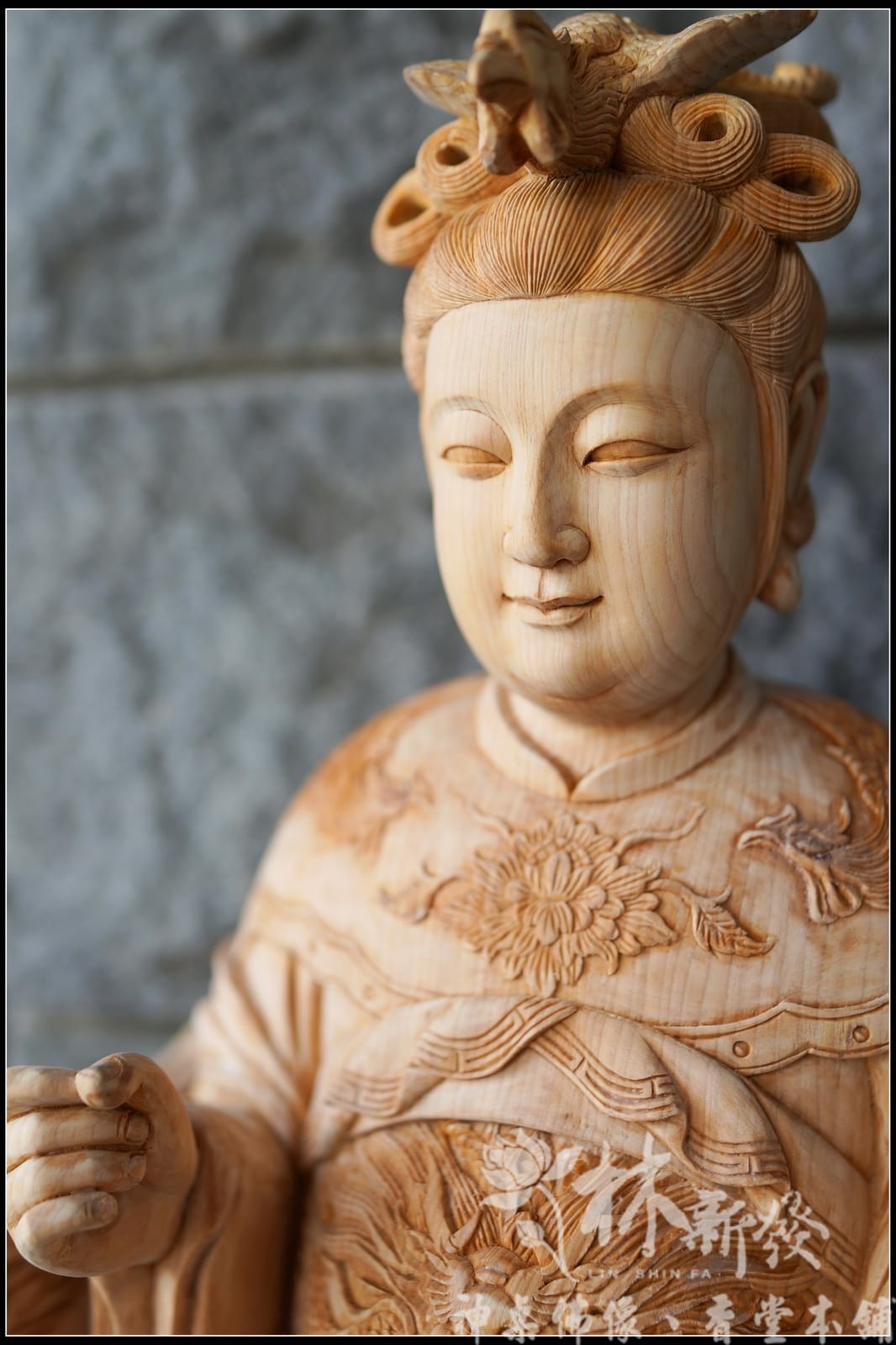 神佛藝術-瑤池金母/台灣檜木．香樟白身（仙佛與自然）