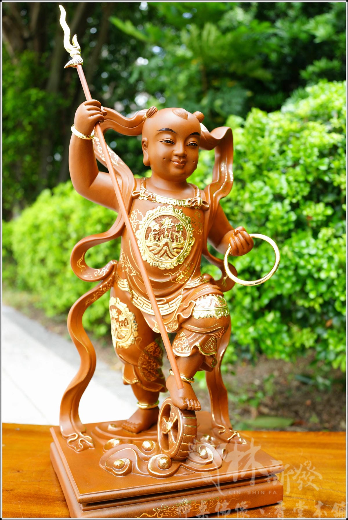 新發神藝術-蓮花太子(超古錐體．綠檀/香樟/梢楠描金)