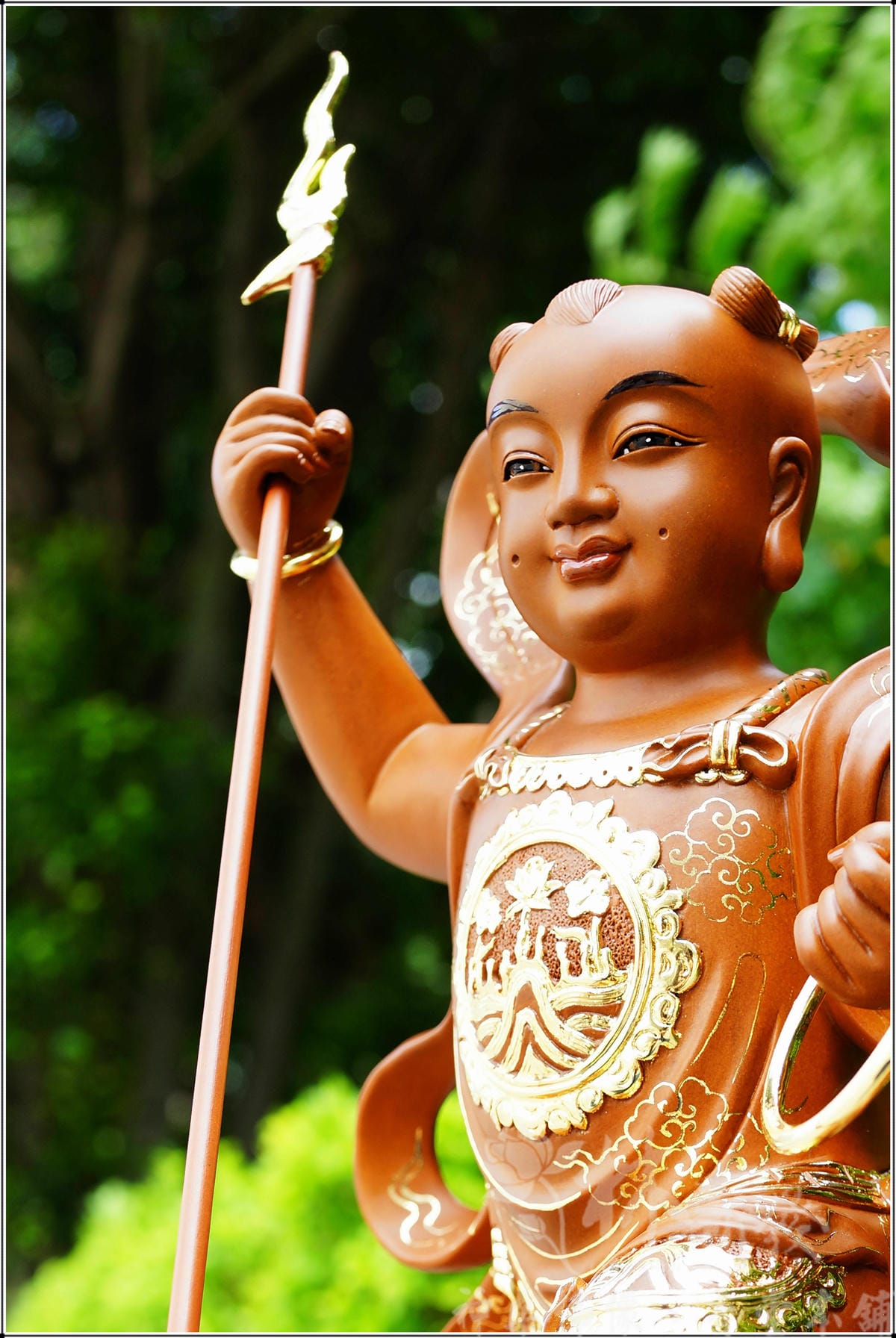 新發神藝術-蓮花太子(超古錐體．綠檀/香樟/梢楠描金)