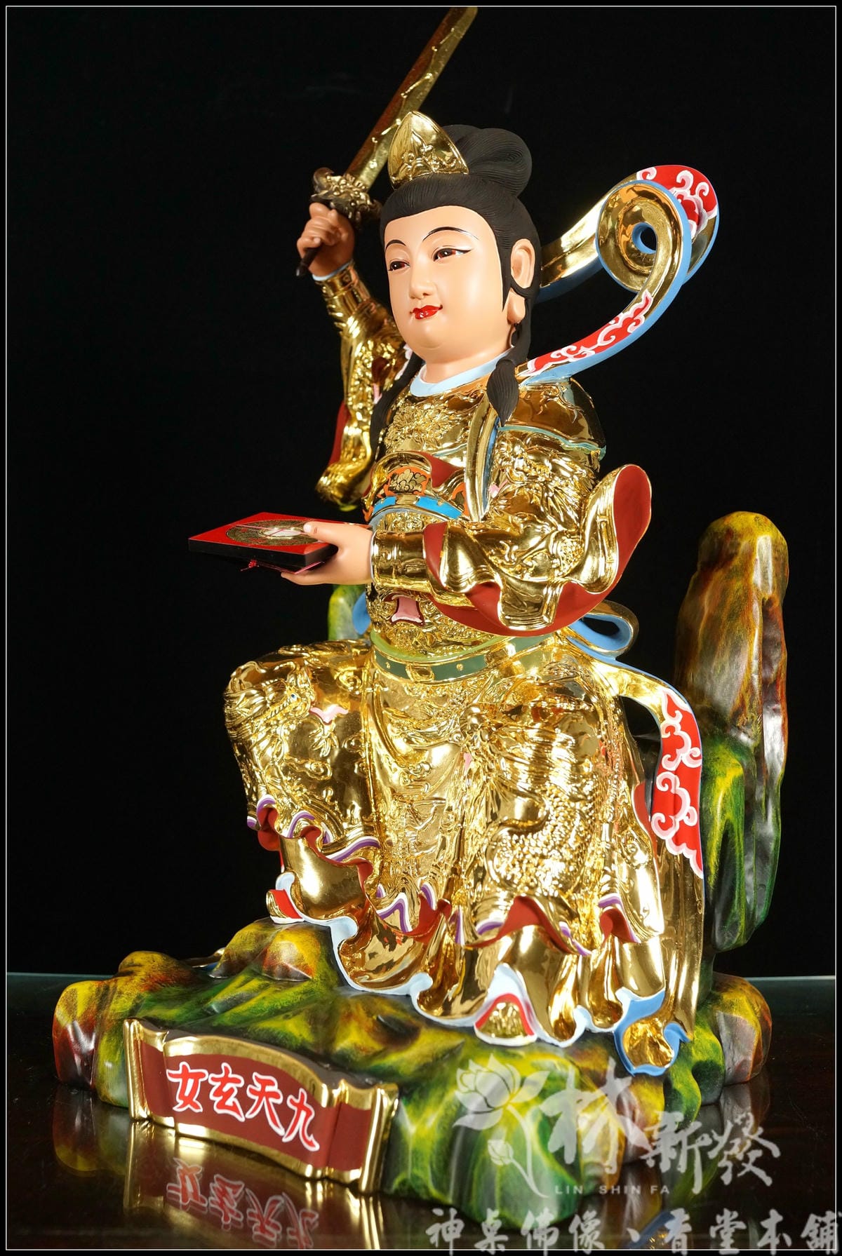 新發神藝-九天玄女娘娘(正體山岩．原色．按金．南彩）