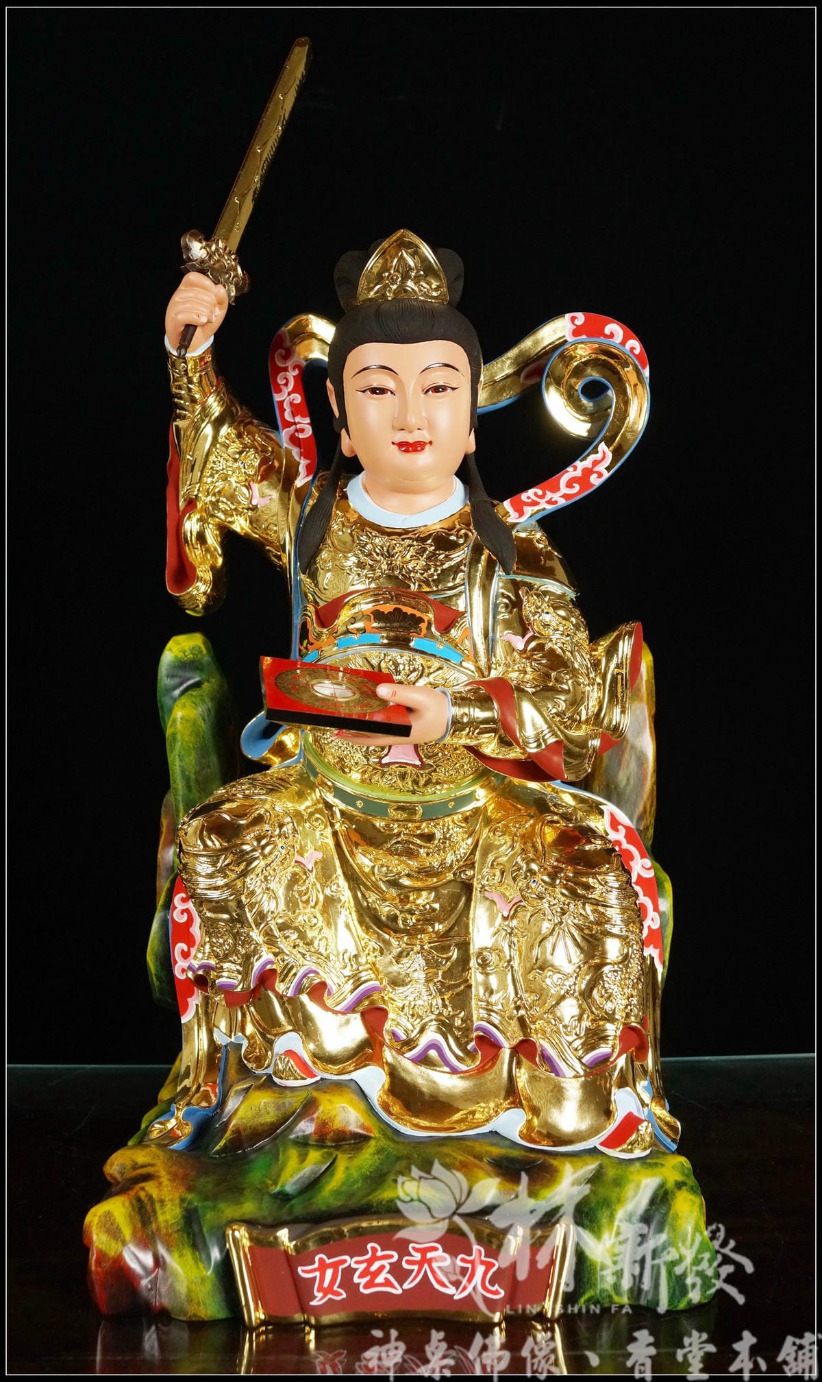 新發神藝-九天玄女娘娘(正體山岩．原色．按金．南彩）