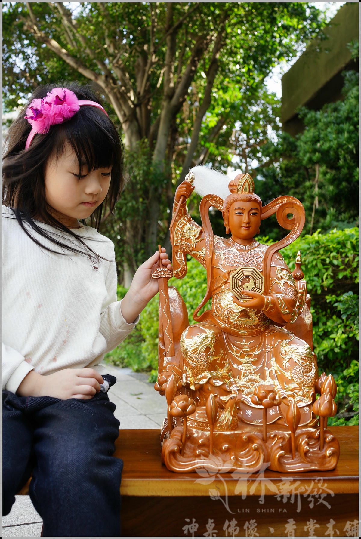 新發神藝-九天玄女娘娘(九蓮佛法體．描金．南彩完成)