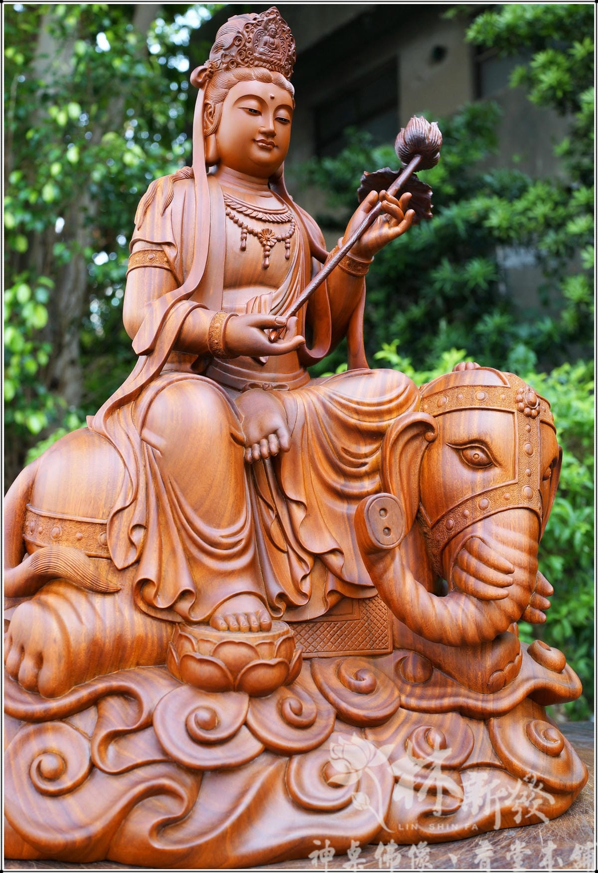 新發神藝-文殊菩薩/普賢菩薩(美洲綠檀.南式風金身彩) 新發神藝-文殊菩薩/普賢菩薩(美洲綠檀.南式風金身彩)