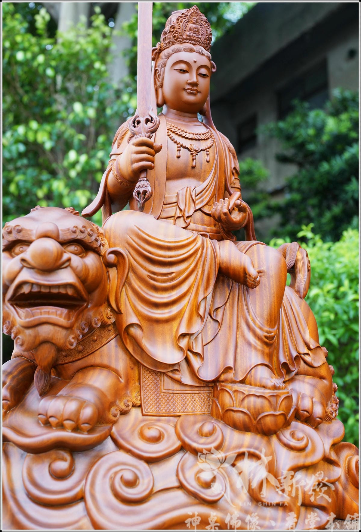 新發神藝-文殊菩薩/普賢菩薩(美洲綠檀.南式風金身彩) 新發神藝-文殊菩薩/普賢菩薩(美洲綠檀.南式風金身彩)
