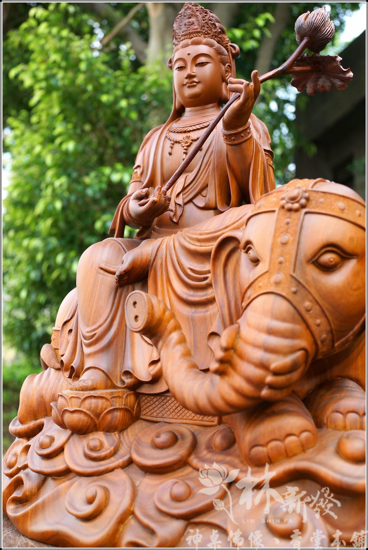 新發神藝-文殊菩薩/普賢菩薩(美洲綠檀.南式風金身彩) 新發神藝-文殊菩薩/普賢菩薩(美洲綠檀.南式風金身彩)