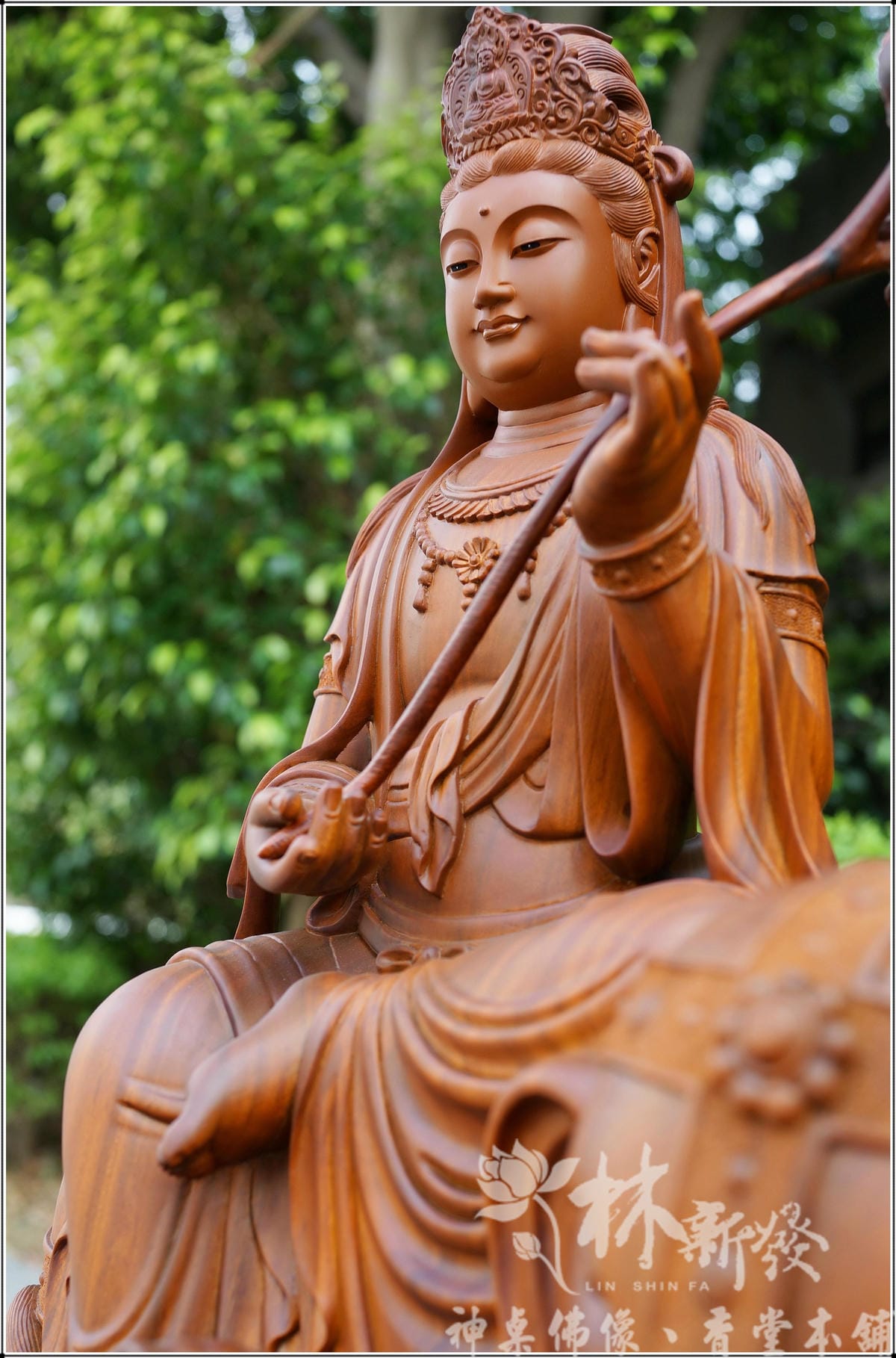 新發神藝-文殊菩薩/普賢菩薩(美洲綠檀.南式風金身彩) 新發神藝-文殊菩薩/普賢菩薩(美洲綠檀.南式風金身彩)