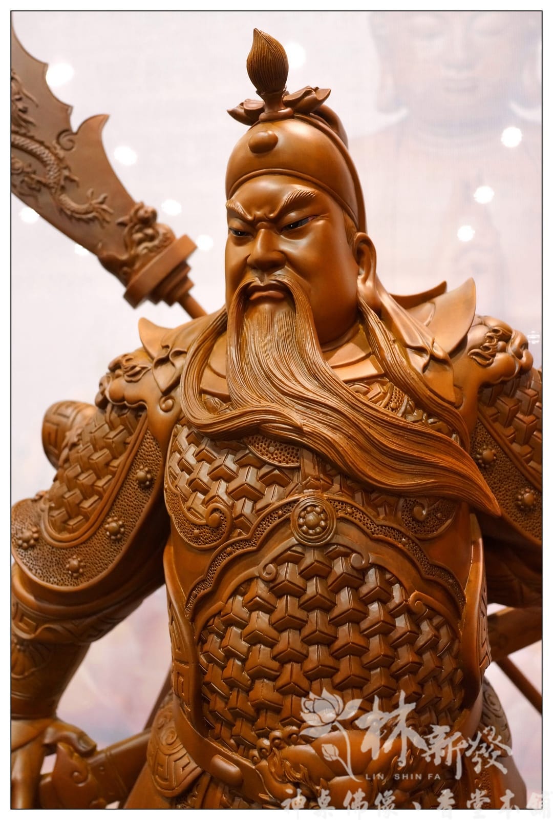 新發神藝-關公(威震十方)-黃楠木68/88公分作品 新發神藝-關公(威震十方)-黃楠木68/88公分作品