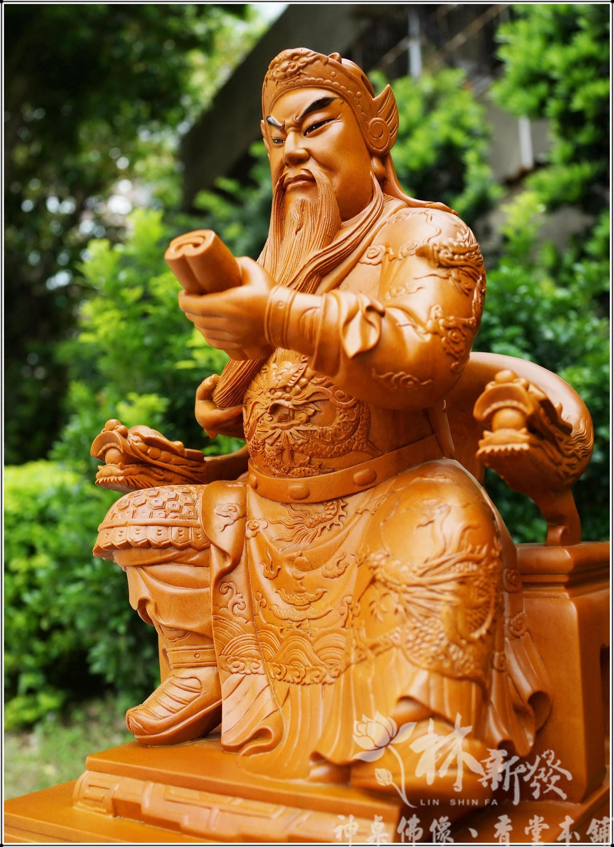 神發神藝-尺六梢楠-佛法關聖帝君(春秋體/正氣體)