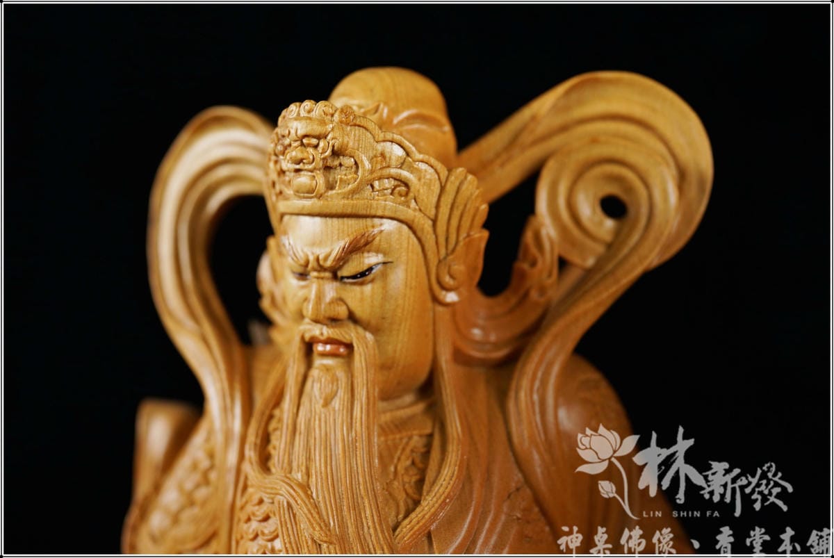 新發神藝-準堤佛母(台灣檜木佛法全蓮體．總高尺六)