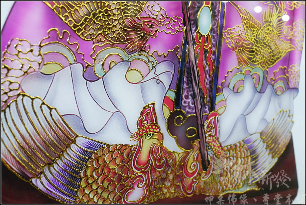 新發手繪神彩-王母娘娘作品(紫鳳袍．橘龍袍．黃袍九鳳冠)