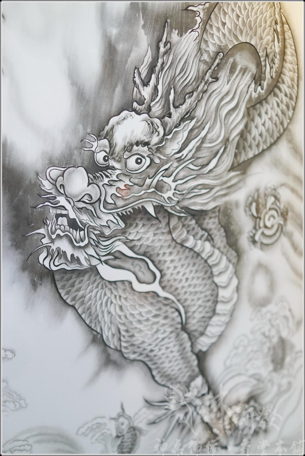 林新發手繪神聯-金龍/水墨龍/五龍/九龍/翔龍飛昇