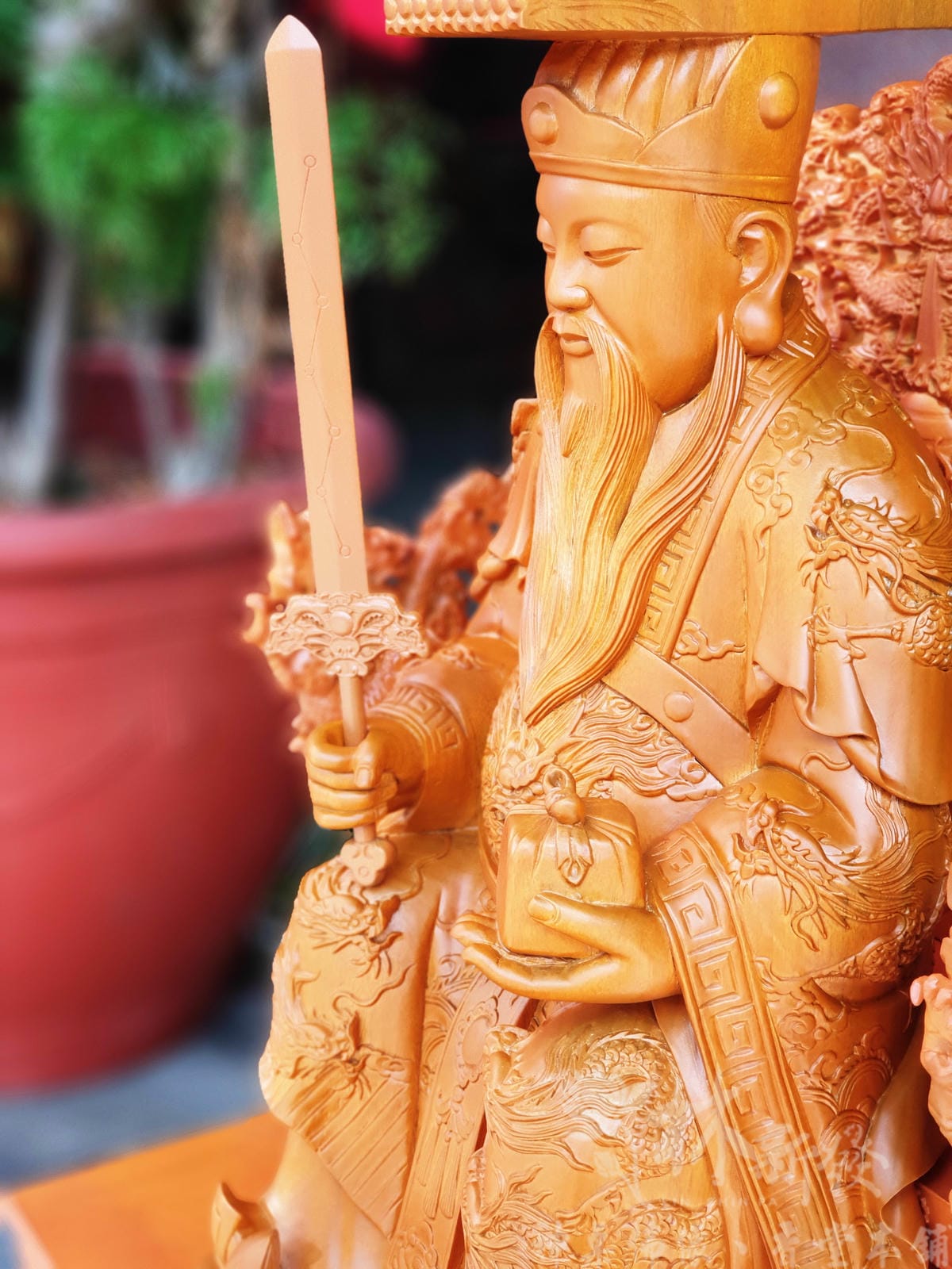 新發神藝-北極玄天玉帝(金門玉昭德懿宮)。屏風椅上帝公