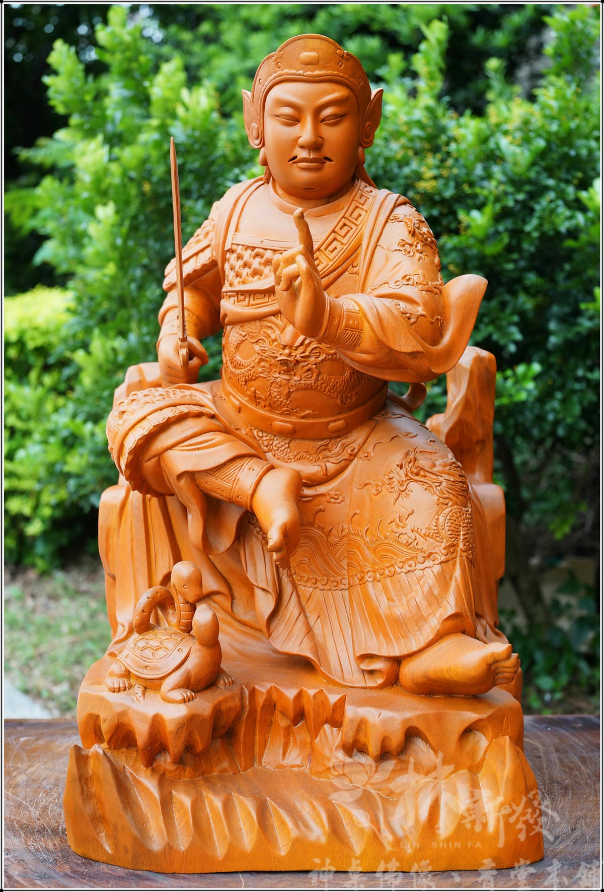 新發神藝-上帝公(文武甲玄武雕刻．龜蛇二將)