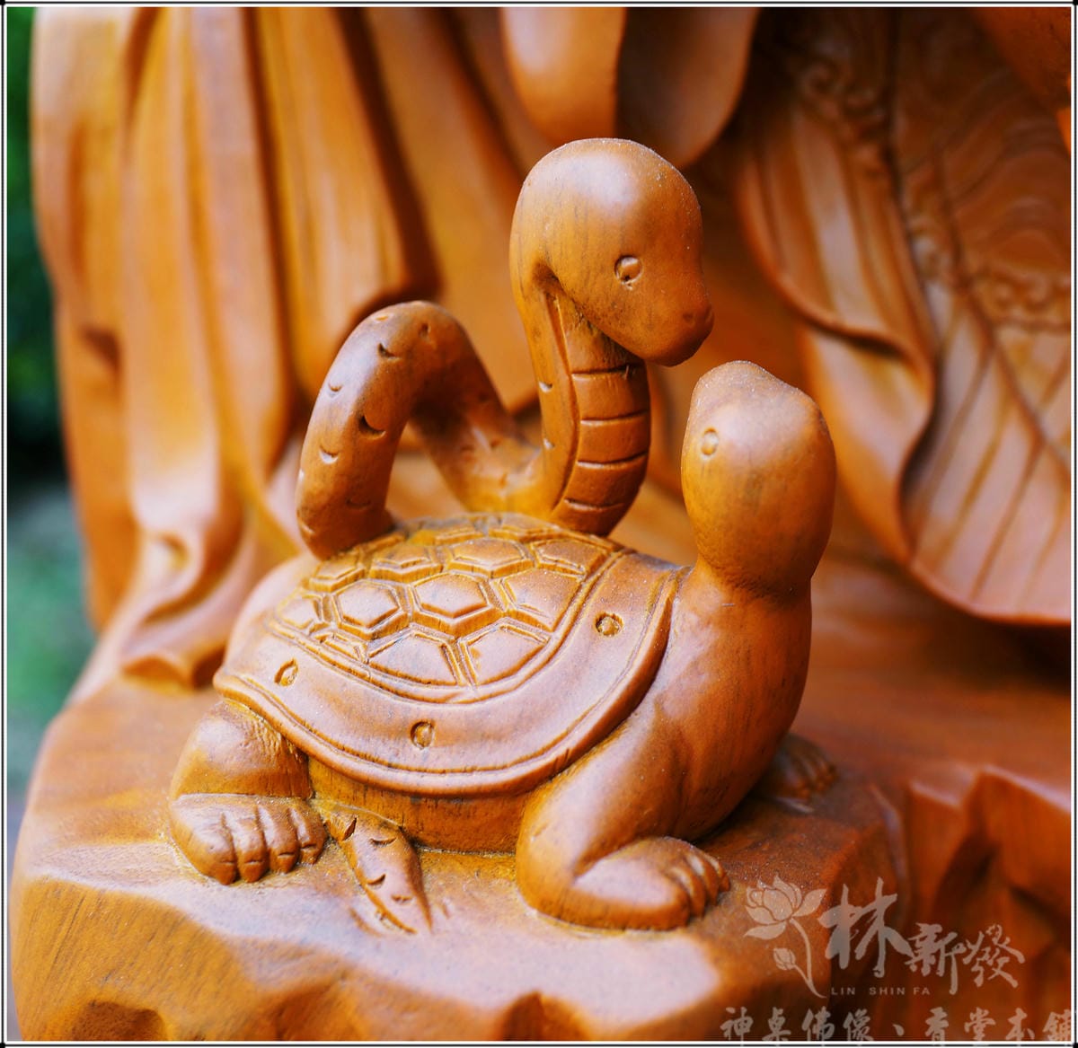 新發神藝-上帝公(文武甲玄武雕刻．龜蛇二將)