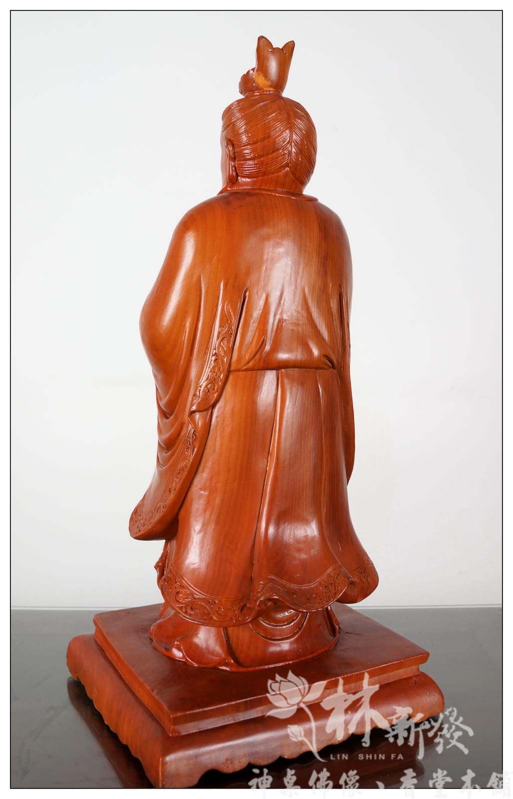 新發神藝-孔子像(尺六紅豆杉木)．倉頡
