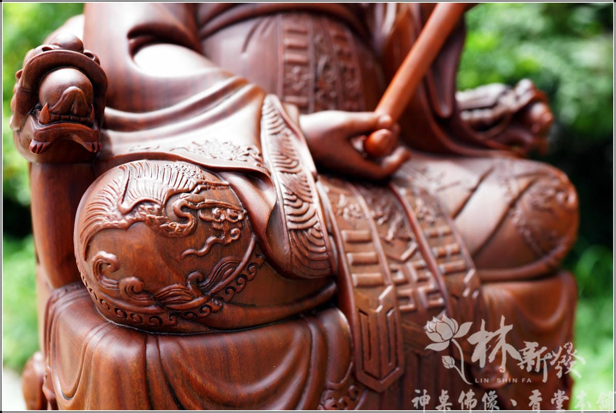 神發神藝-三清道祖(美洲綠檀木/元始天尊．靈寶天尊．道德天尊
