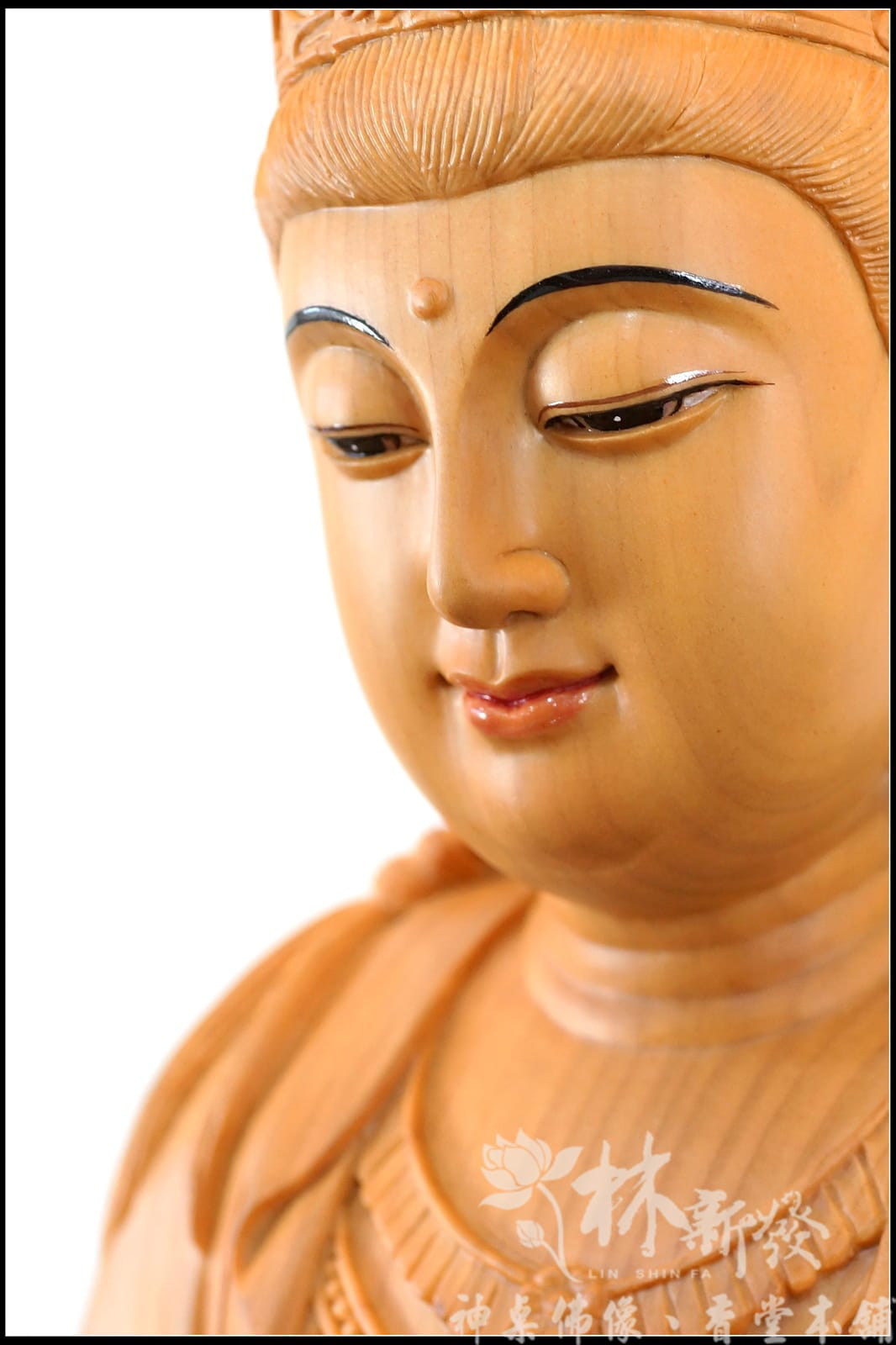 新發神藝-唐式觀自在．伽韋護法（尺六。尺三台灣檜木創作藝術）