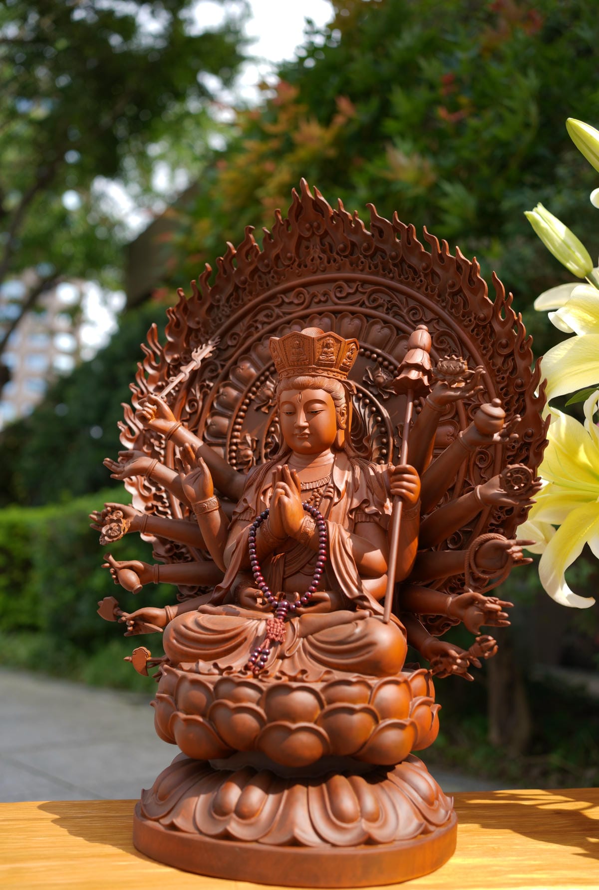 尺三綠檀準堤佛母-004.JPG