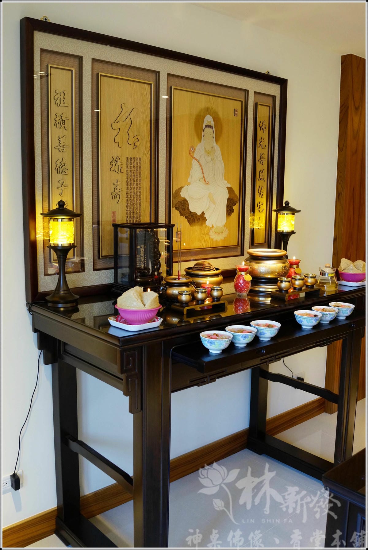 林新發佛俱-寶華雙色銅器（心經．八卦．雙龍．雙龍招財．蓮花．