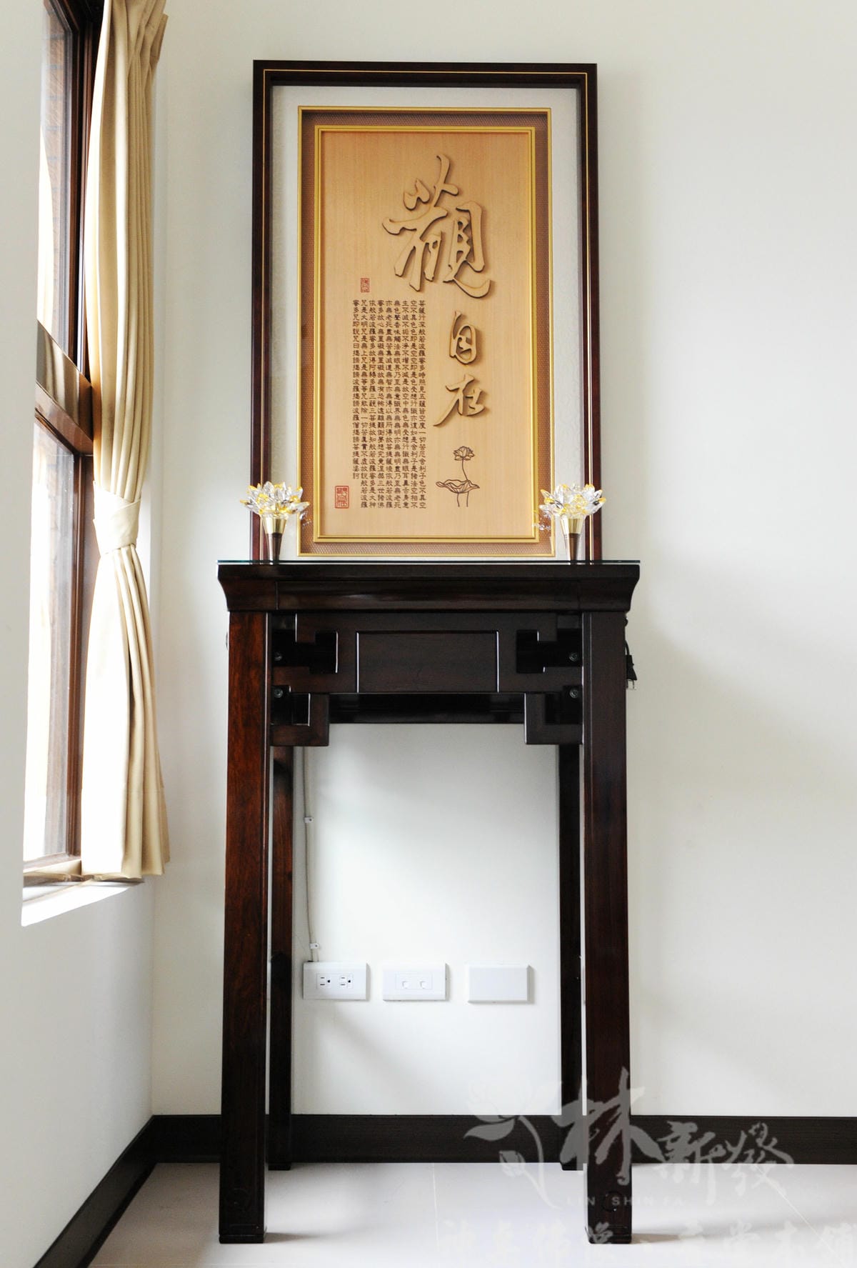 檜木神聯/字雕創作-觀自在(原色字/金沙字)-加厚化解壓樑煞 檜木神聯/字雕創作-觀自在(原色字/金沙字)-加厚化解壓樑煞